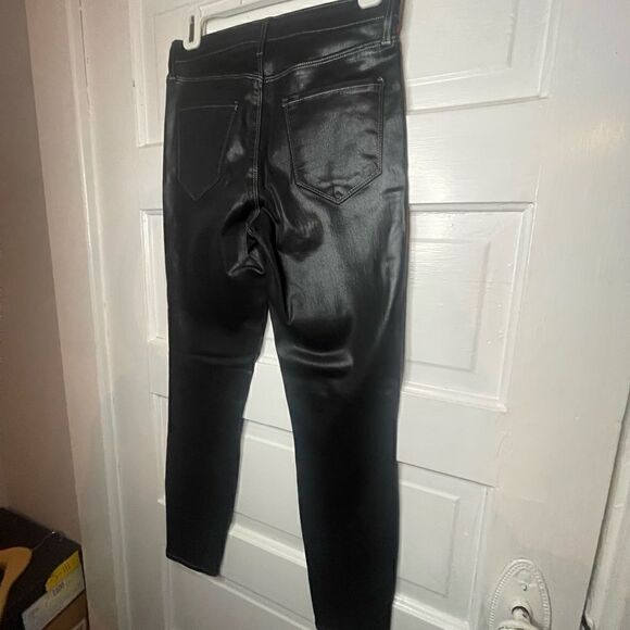 L’AGENCE Margot Skinny High Rise Contrast Coated Noir - Picture 9 of 15